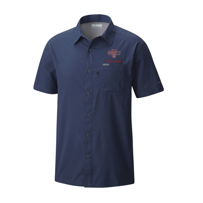 Saint Mary's Cross Country Men's Slack Tide Camp Shirt - Collegiate Navy