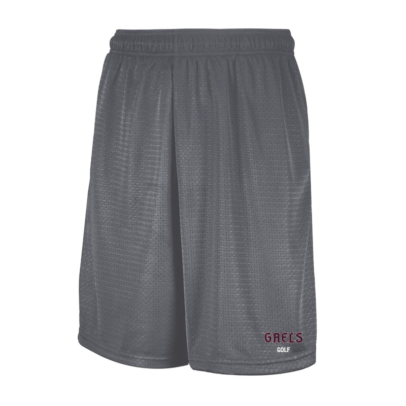 Saint Mary's Golf Russell Mesh Shorts with Pockets - Steel