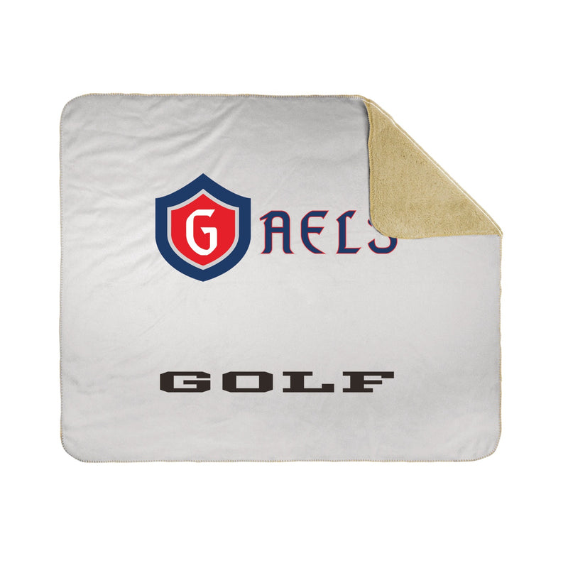 Saint Mary's Golf 50x60 Sherpa Lined Throw Blanket - White