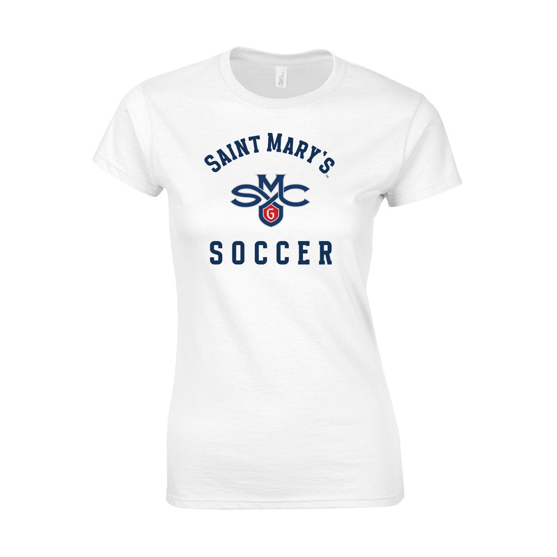 Saint Mary's Men's Soccer Women's Semi-Fitted Classic T-Shirt  - White