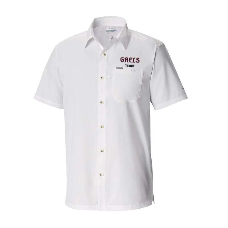 Saint Mary's Tennis Men's Slack Tide Camp Shirt - White