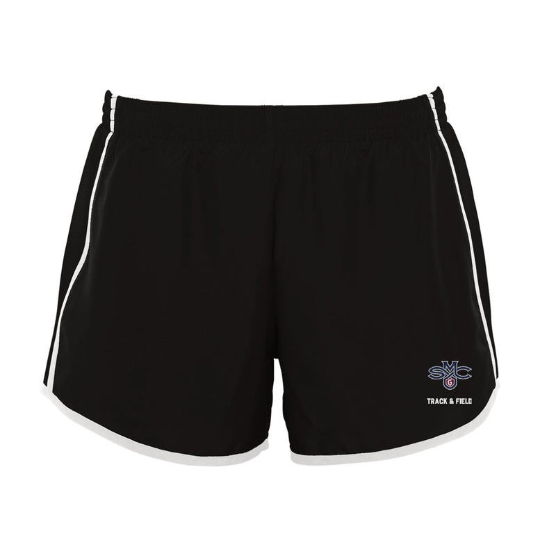 Saint Mary's Track & Field Augusta Ladies Pulse Shorts - Black White