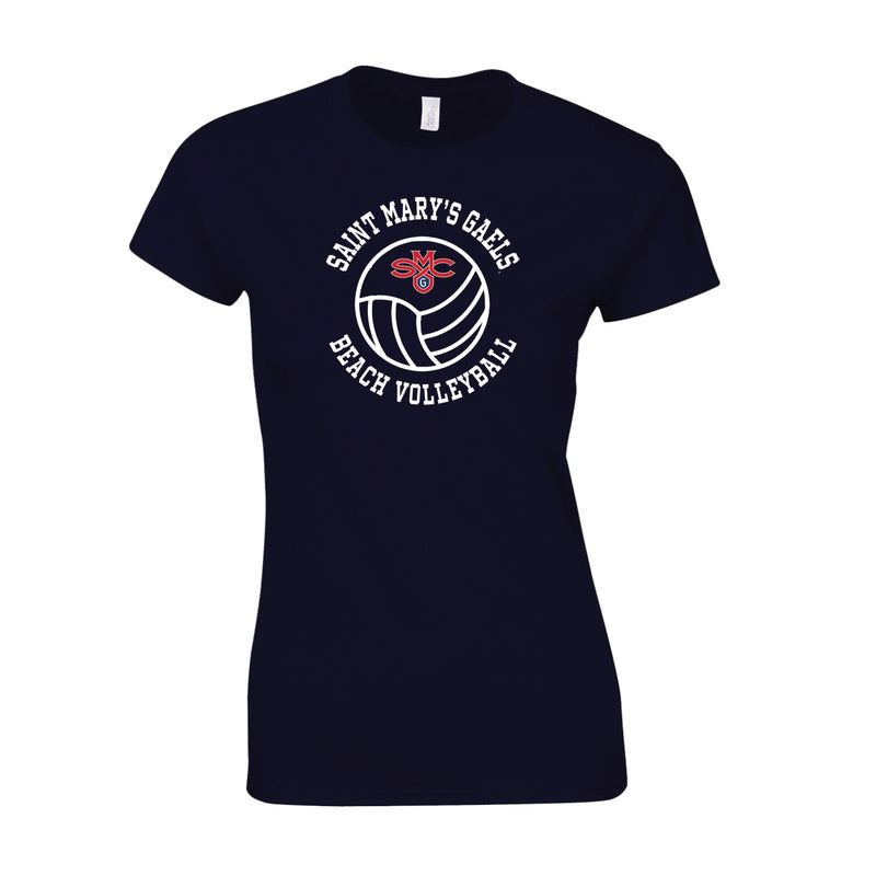 Saint Mary's Beach Volleyball Women's Semi-Fitted Classic T-Shirt  - Navy