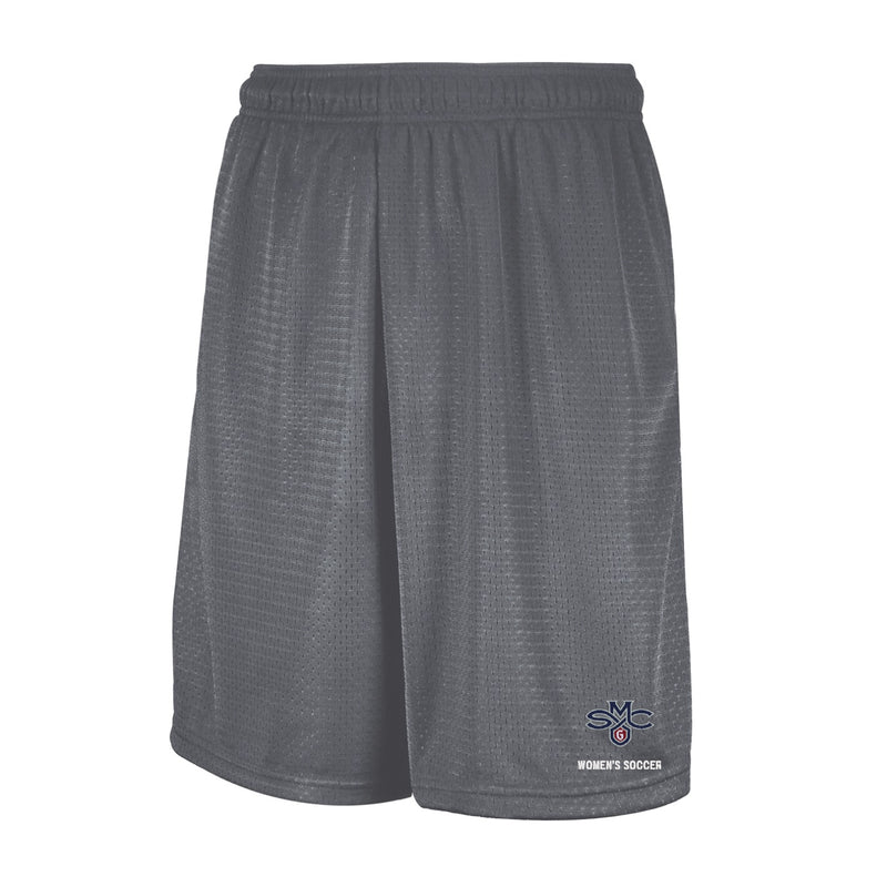 Saint Mary's Women's Soccer Russell Mesh Shorts with Pockets - Steel