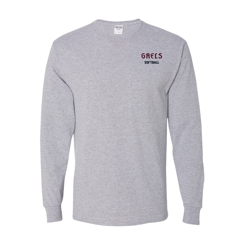 Saint Mary's Softball Dri-Power Long Sleeve T-Shirt - Athletic Heather