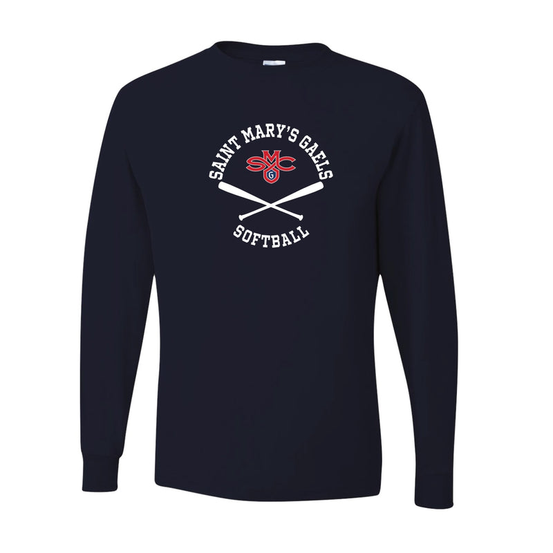 Saint Mary's Softball Dri-Power Long Sleeve T-Shirt - Navy