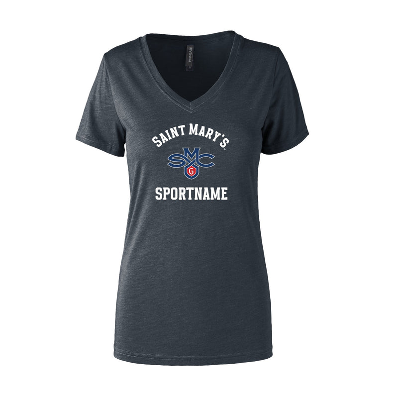 Women's Semi- Fitted Premium V- Neck T-Shirt  - Charcoal Heather